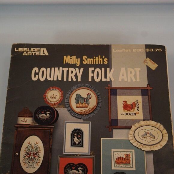 Milly Smiths Country Folk Art 1983 Cross Stitch Pattern Leaflet 286 Cats Pig Hen - Picture 4 of 9